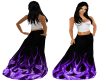 dark purple flamed skirt