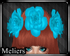 Blue/Teal Flower Crown
