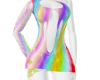rainbow fishnet dress