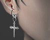 Sterling cross earrings