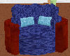 blue sofa chair poseless