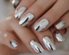 French Silver nails
