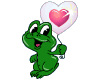 Frog With Love Balloon