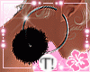 T! Moi Blk Fur Earrings