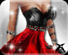 ! Black red tiara dress