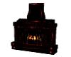 electric red fireplace