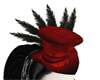 red burlesque hat