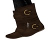 BROWN BUCKLE BOOTS