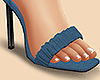 3D Ruffle Denim Heels