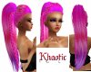 Long pink purple braid