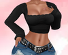 Jean Skirt Black Set