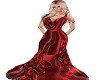 Passionate red silk gown