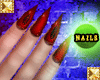 Red Crayon Costume Nails