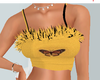 yellow butterfly fur top