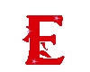 Letter E Red Sticker
