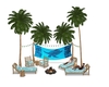 Beach Chaise and Chairs