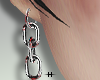 Chain Earrings + Blood