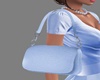 Blue Satin Shoulder Bag