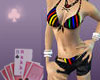 -|B|-Neon Stripes Bikini