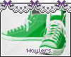 H; Green Sneakers