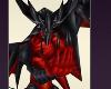 Monsters Flying Red Black WINGS Halloween Scary Evil Devil Demon