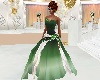 emerald and white gown