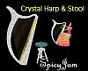 Crystal Harp w/Stool