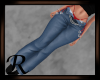 Heart Chain Jeans Red