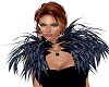 feather collar blk blue