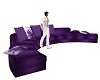 couch with poses purple