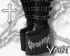 Black metal boots