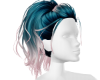 Scrtz Blu/pnk updo