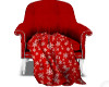 red winter cuddle chair