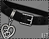 Black Leather Belt Heart