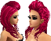 Pink platted side hair