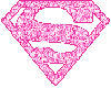 Pink Glitter Super Girl