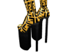 FNDI Gold Thigh Boots