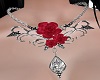 Necklace red roseanim