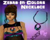Zebra In Colors Necklace