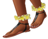 Yellow Flower Anklets