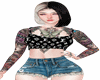 LV top outfit +tattoo