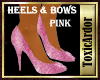 TA Heels N Bows Pink