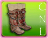 [CNL] Biker flower boots