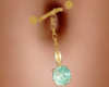 GreenGold Belly Piercing