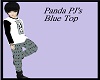 Panda PJ's Blue Top
