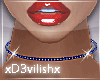 ✘Glitter Blue Choker