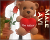 Male AVI Gift Bear+Rose