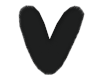 letter V fuzzy pillow