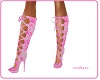 Pink Laced High Boots
