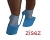 blue sheer sexy heel
